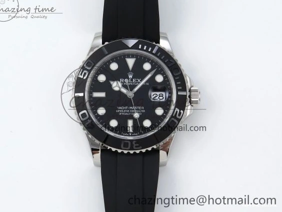 0801 Cozy Yacht-Master 42mm 226659 TEDF 1:1 Best Edition 3D Black Ceramic Bezel on Oysterflex Strap VS3235 (Gain Weight) 1675